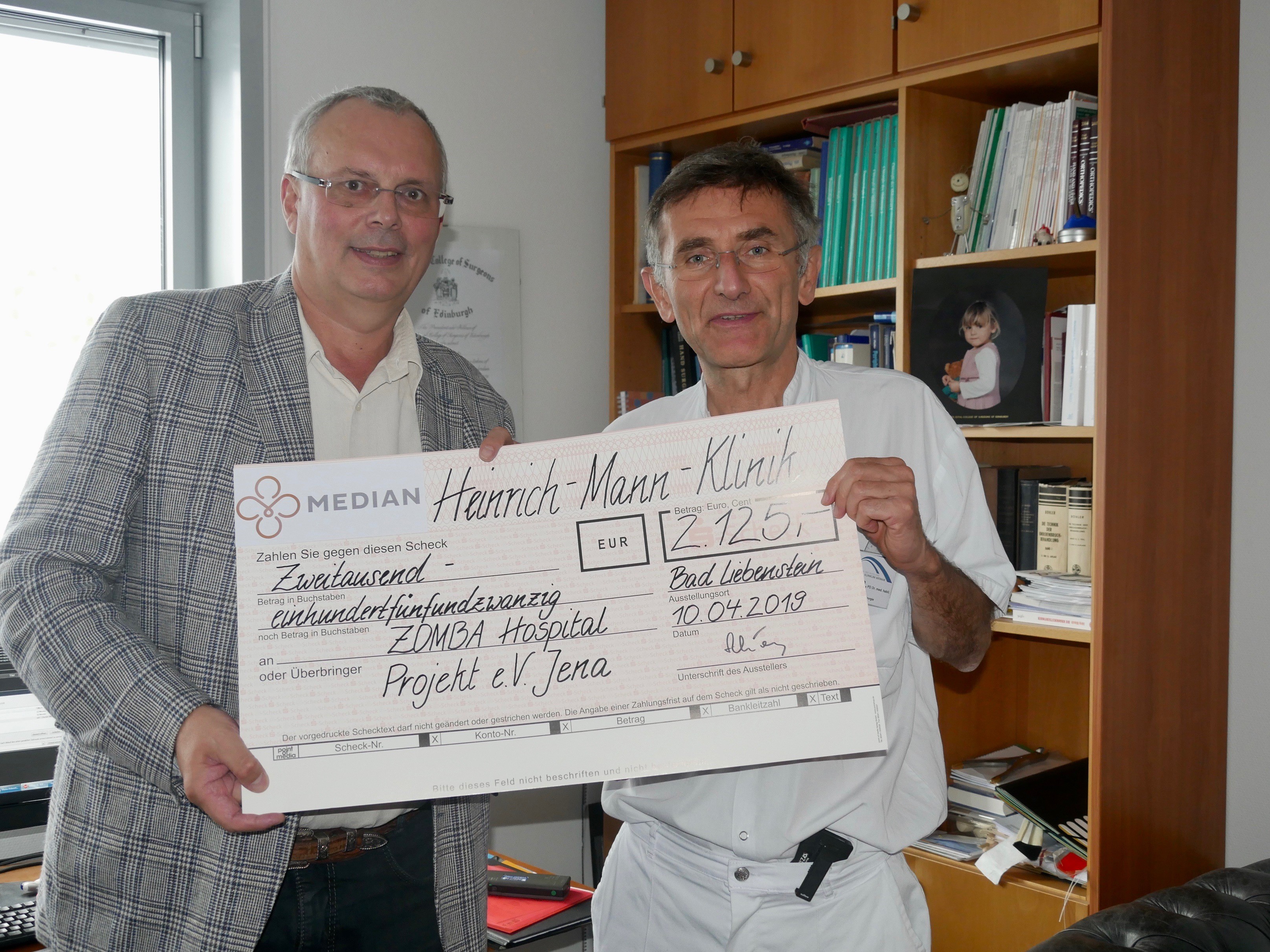 Spende über 2125€ erhalten