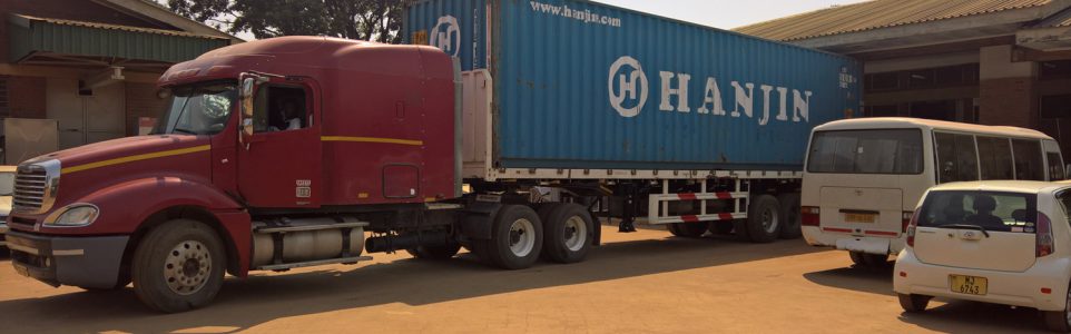 Container in Zomba angekommen